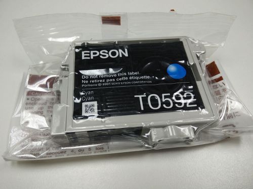 BRAND NEW SEALED Genuine Epson T0592 CYAN Ink Cartridge for Photo R2400