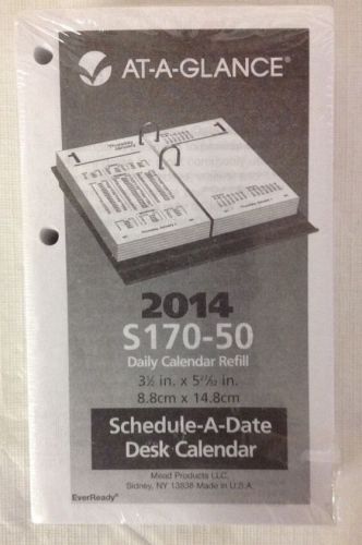 At-A-Glance 2014 S170-50 Daily Calendar Refill 3-1/2&#034; X 5-27/32&#034; 17 Style Base
