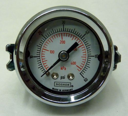 Noshok 0-60 psi pressure gauge 1/8&#034; npt rear back connection for sale