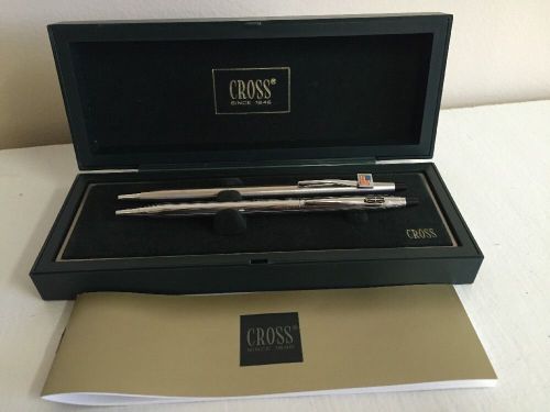 Cross Classic Stainless Ballpoint Pen Cross Emblem AND Cross Pen With American