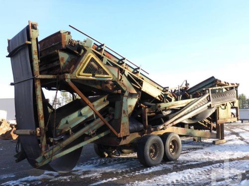 EXTEC 5000S 2 DECK PORTABLE SCREENING PLANT, 6 X 12 GRIZZLY FEEDER, TANDEM AXLE