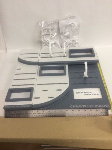 BULOVA WATCH DISPLAY TRAY &amp; 20 Plastic Watch HOLDERS  FOR CARAVELLE