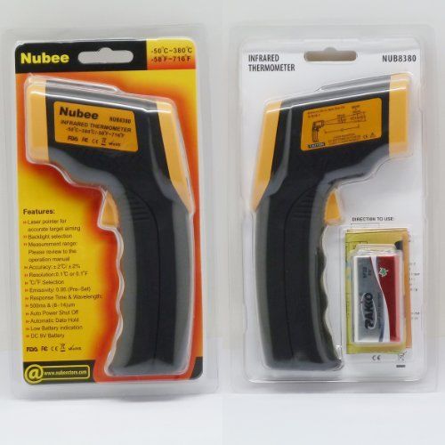 Temperature gun infrared thermometer non contact nubee laser nubee® sight w for sale