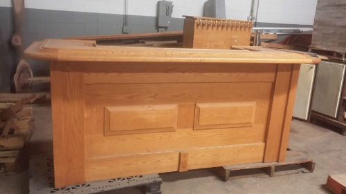 Solid Golden Oak 8 foot Bar Counter Commerical Restaurant Man Cave Home