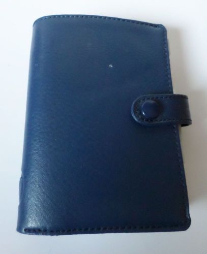 Filofax Mini Windsor Blue Leather Organizer Address Book Wallet Agenda Planner