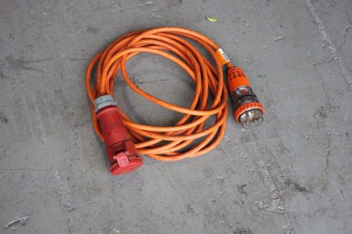 10 meter 3 phase extension lead cable with clipsal 32 amp 500v + mennekes plug for sale