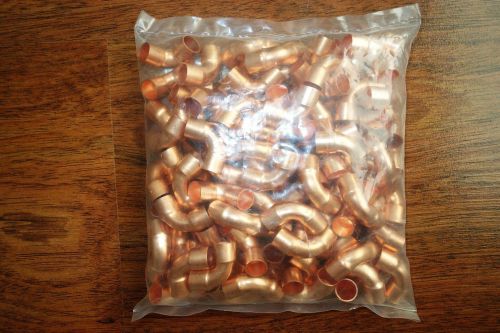 Bag: 100 pieces * new  copper fitting 3/8&#034; 90 degree elbow for sale