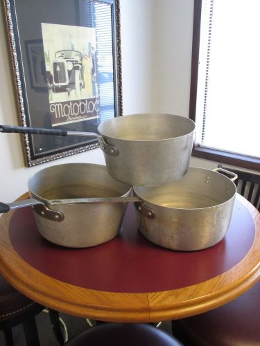 COMMERCIAL COOKWARE - LOT OF 3 - SAUCE PANS - NO RESERVE -