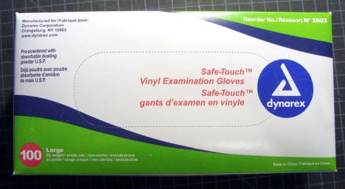 Dynarex MPN 2603 Vinyl Exam Gloves Large Powdered 900 Brand New