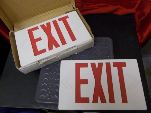BriteWay LED EXIT SIGN thermoplastic housing Extra Plate 120 277 volt
