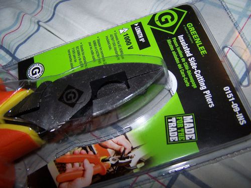 Greenlee 9&#034; Side Cutting Pliers  0151-09-INS new 1000v INSULATED klein