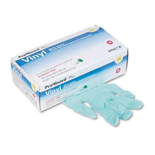Disposable Vinyl Gloves with Aloe, Powder-Free, Large, 100/Box