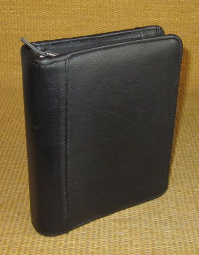 Compact 1.25&#034; Rings | Black LEATHER FRANKLIN COVEY/Quest ZIP Planner/Binder