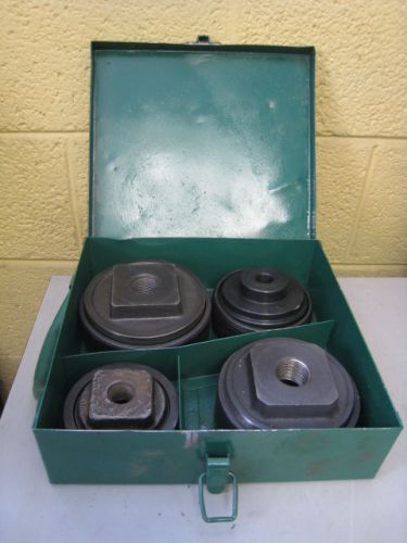 Greenlee 7304 2-1/2&#034; to 4&#034; Conduit Knockout Punch &amp; Die Set  w/ Metal Case Used