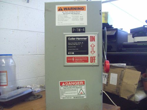 CUTLER HAMMER 100 AMP SAFETY SWITCH DISCONNECT NON FUSED 600 VAC DH363UGK