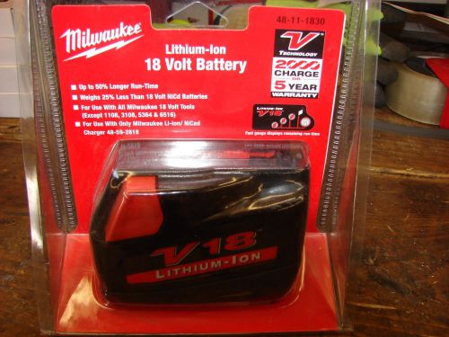 Milwaukee 48-11-1830 18v lithium-ion battery new lowest on ebay for sale