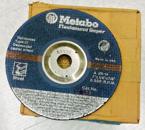 Metabo Grinding Wheel 7&#034;x1/4&#034;x7/8&#034; - 8,500 RPM, A 24 N, 16-560-42