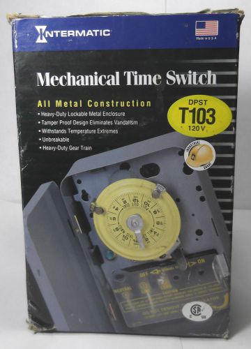 Intermatic Model T103 Mechanical Time Switch 24 hour DPST 120 Volt New Box