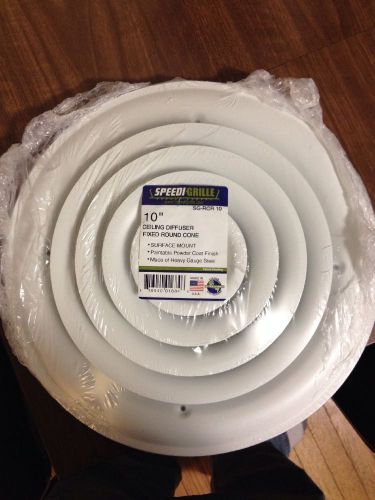 3 speedi grille  10&#034; ceiling diffuser fixed round cone for sale