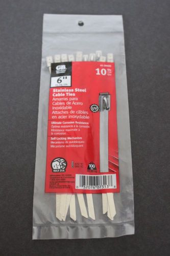 6&#034; STAINLESS STEEL CABLE TIES (10 COUNT)