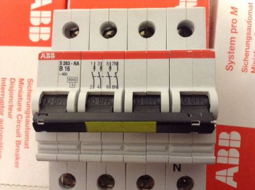 New abb  s263k na b16 16 amp 277-480 vac 3-pole circuit breaker 10kaic for sale