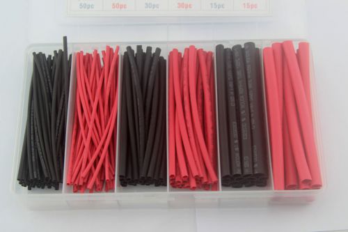 190pcs/box 3 sizes heat shrink tubing kit two colors ,1.5mm .3 mm.6mm  in box for sale