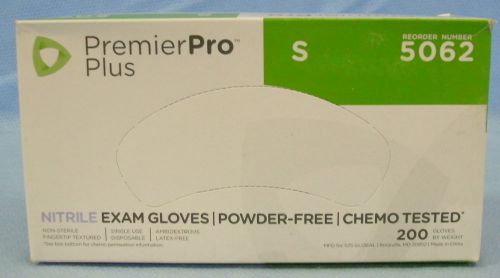 1 Box/200-  s2s Global PremierPro Plus Nitrile Exam Gloves- Small-  #5062