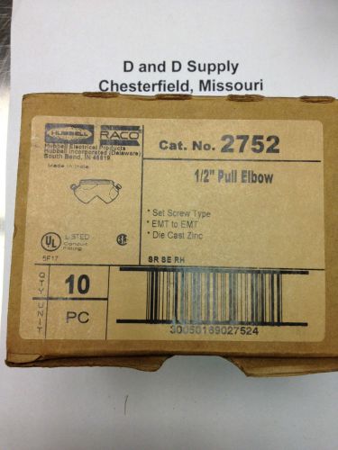Box of 10 Hubbell 1/2&#034; Pull Elbows, Cat. No. 2752