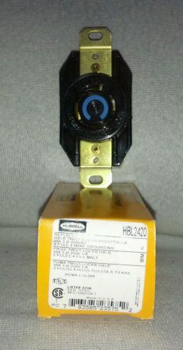 Hubbell hbl2420 2420a twist-lock locking receptacle 20a 3p 4w  250v l15-20r for sale