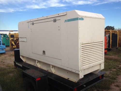 1999 fg wilson / perkins genset, on trailer, sound attenuated, tested, good r... for sale