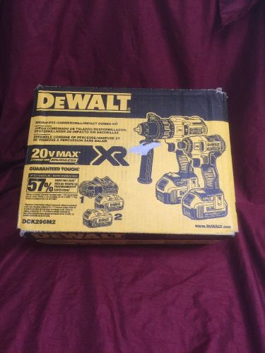 *NEW*Dewalt XR 20V MAX Hammerdrill/Impact Driver Kit DCK296M2  Brushless