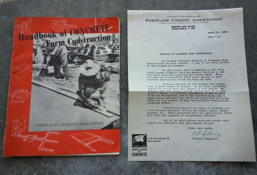 Vintage Portland Cement Association Handbook of Concrete Farm Construction 1950