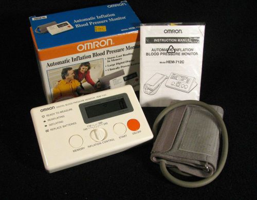 OMRON Healthcare Automatic Digital Blood Pressure Monitor &amp; Cuff Model HEM-712C