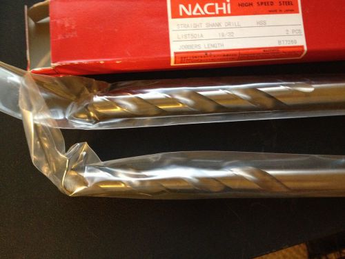 New Nachi 2 Pack 19/32 L501a Straight Shank Drill HSS Jobbers Length - Japan