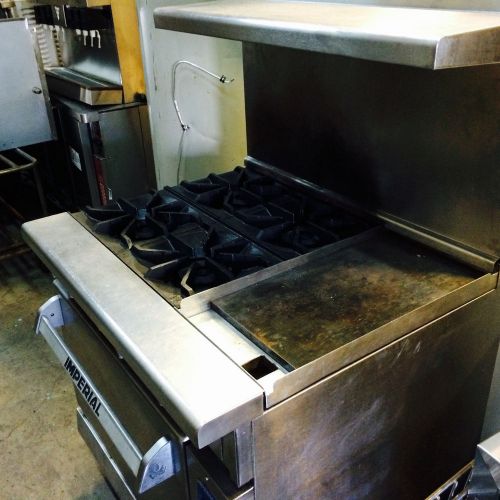 Imperial Convection oven - 4 burners and 12&#034; flat top grill