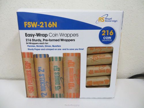 Royal Sovereign Assorted Coin Preformed Wrappers - 216 Count -  FSW-216N