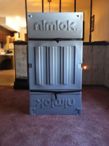 Nimlok Trade Show 8&#039; Display Booth W/light- Velcro Black Booth Carry Cases