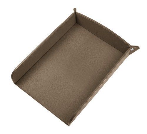 Lucrin usa inc. a5 paper leather holder, granulated cow, dark taupe for sale