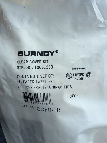 New Burndy (1) Clear Cover Kit Model - CCFR-FR Stock #10061253