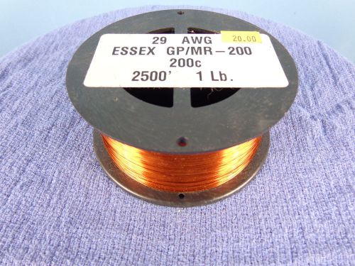29 awg...enameled magnet wire.....200c..1 lb..29 ga..essex...free  shipping for sale