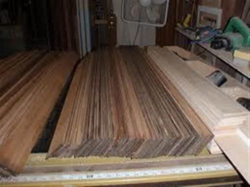 5 @ 1/4&#034; x 8-9&#034; x 24 Thin Black Walnut Craft Laser Wood Lumber board