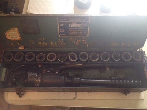 Burndy y35 hypress hydraulic crimper w/13 dies pls read #4132 for sale