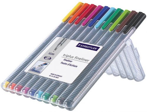 Staedtler Triplus Fineliner Pens 0.3mm 10 Colors Set