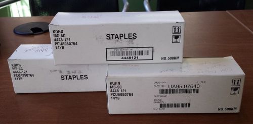 NEW KONICA MINOLTA Staples 14YB 4448-121 MS-5C KQHN 1 Box of 3 Staple Cartridges