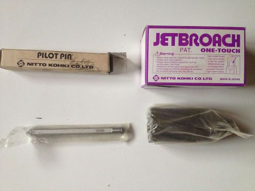 Nitto kohki jetbroach one-touch 1 1/2&#034; mag drill bit and pilot pin for sale