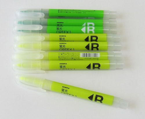 ZEBRA Highlighter Pen Yellow x 5 Green x 3 Total 8 &lt;New&gt; ship from Japan