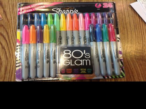 Sharpie 80&#039;s Glam 24-Pack Assorted Colors Fine Point Permanent Marker Pens