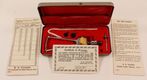 Schiotz Tonometer by Sklar + Instructions VG clean condition