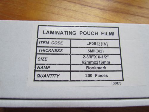 5 mil bookmark laminating pouches - lot of 330