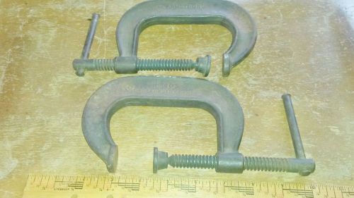 two(2) - Vintage Armstrong #403 C-Clamps- 3&#034; capacity